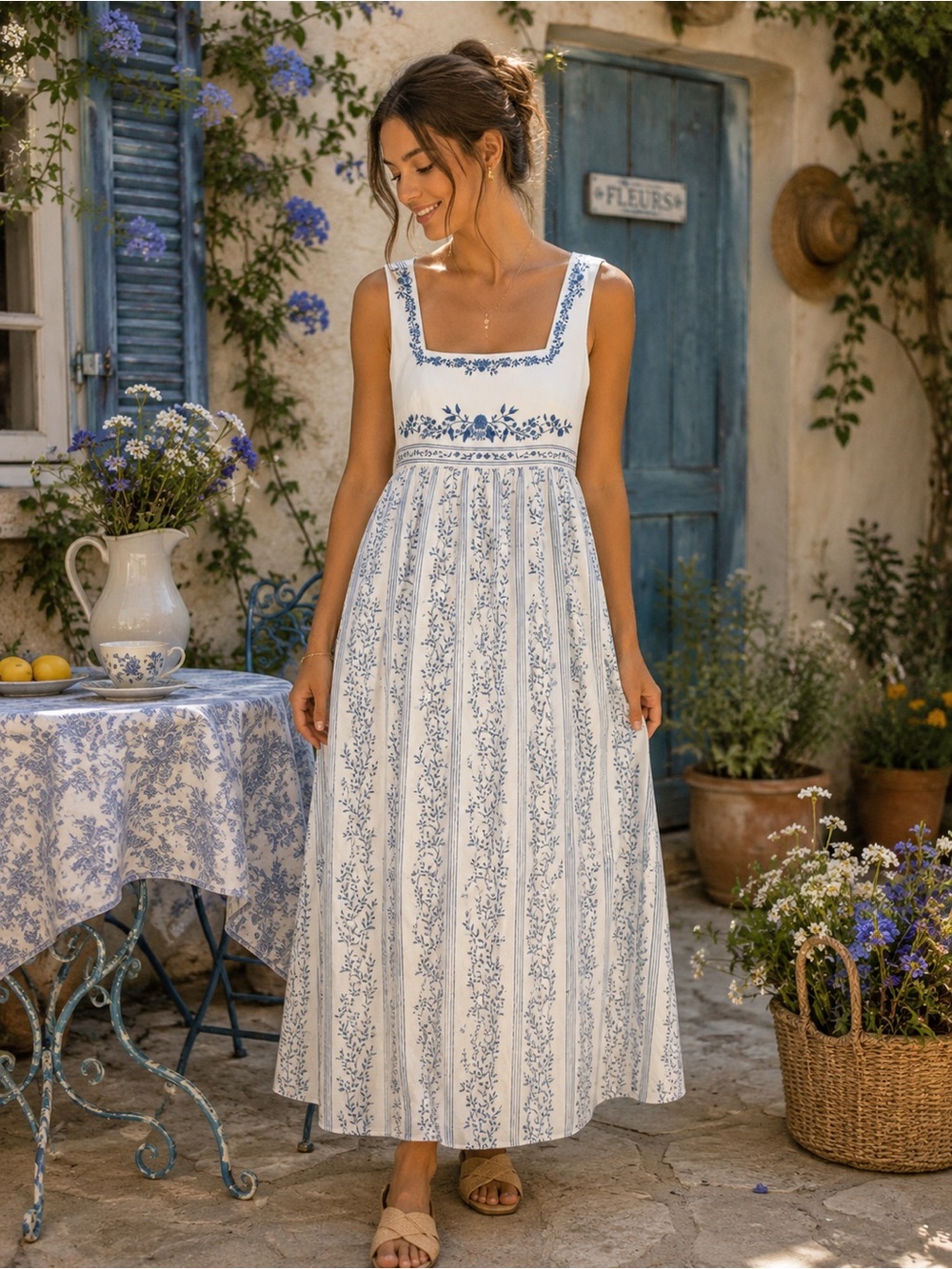 NWT Agua by Agua Bendita Pistacho Grosella Maxi Dress